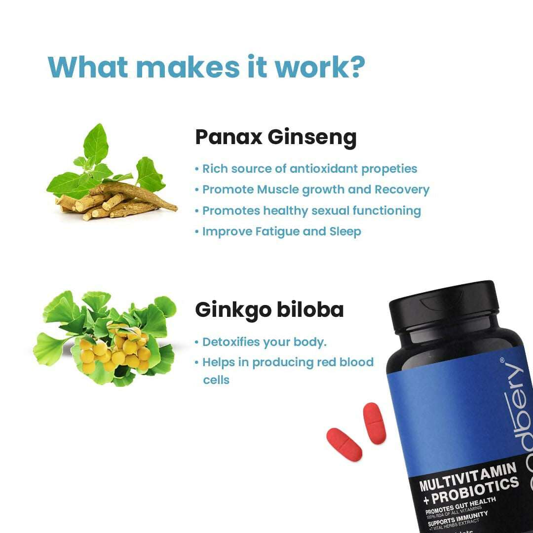 Meadbery Multivitamin With Probiotics Tablets 
