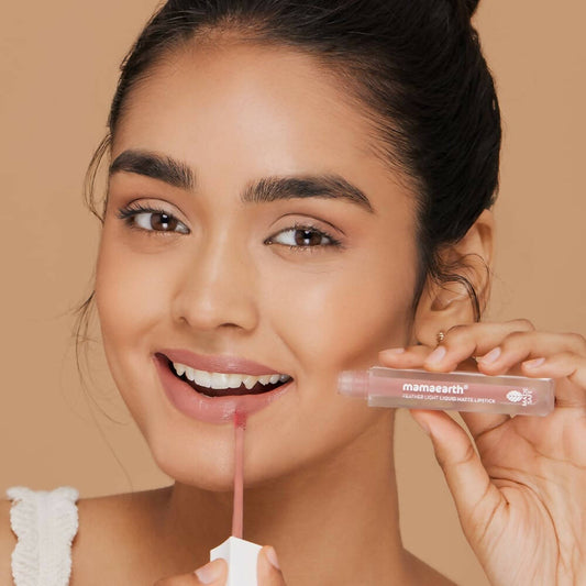 Mamaearth Feather Light Liquid Matte Lipstick - Nude Brown - Grab2buy