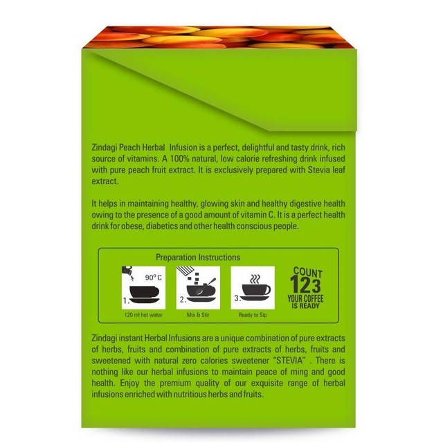Zindagi Peach Herbal Infusion Sachets  Grab2Buy Zindagi Grab2Buy