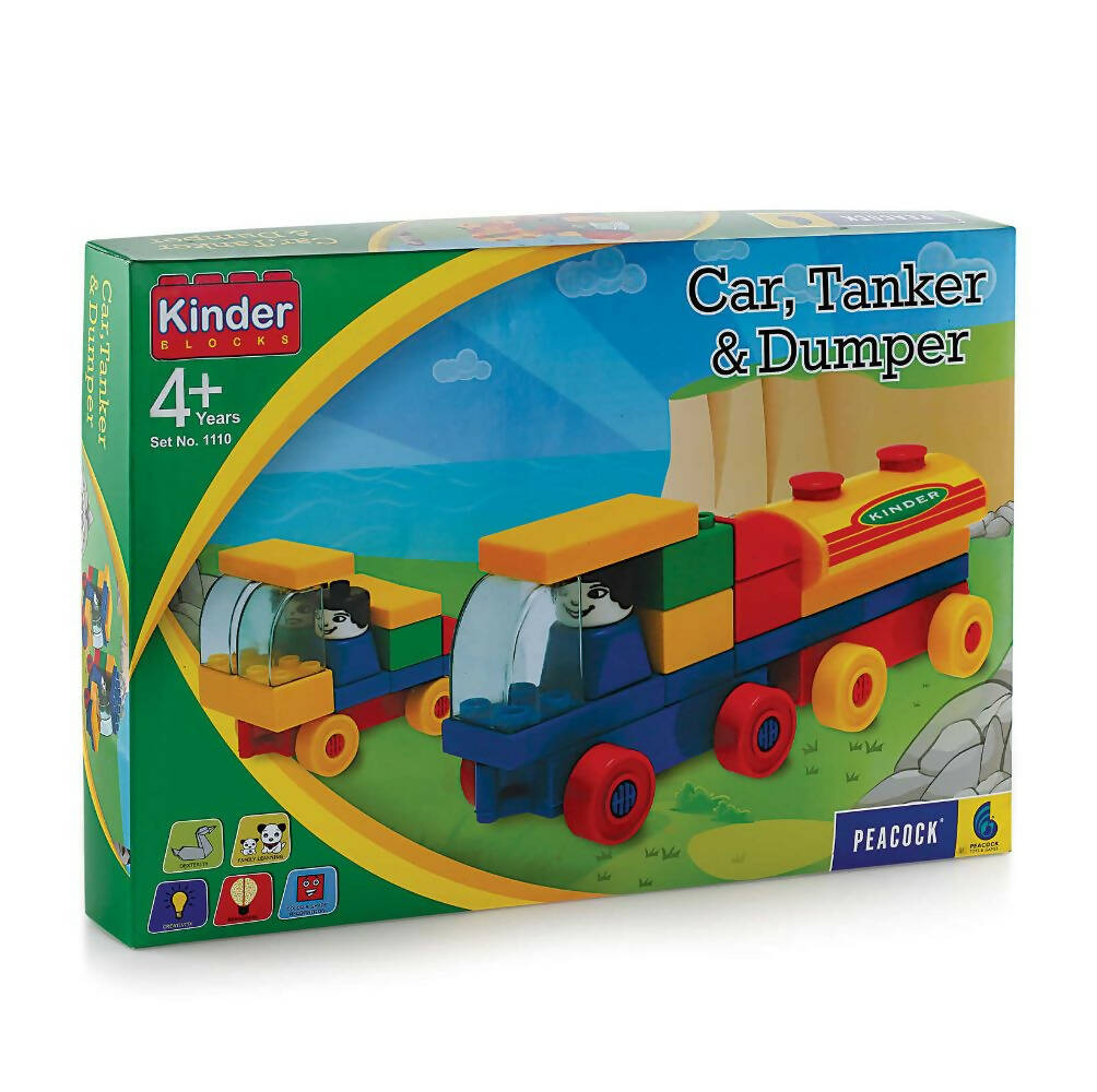 Peacock Learning & Educational Building Interlocking Blocks Set For Kids - Transport - Grab2buy