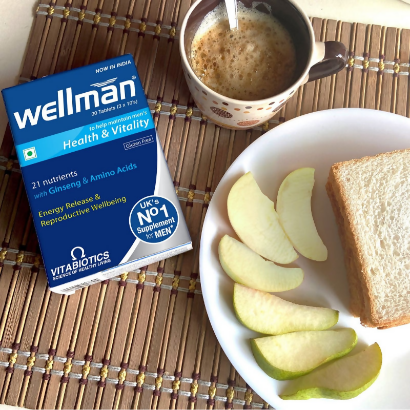 Wellman Health Supplements UK's No.1 Multivitamin( With Ginseng Amino Acids & 21 Micronutrients Tablets 