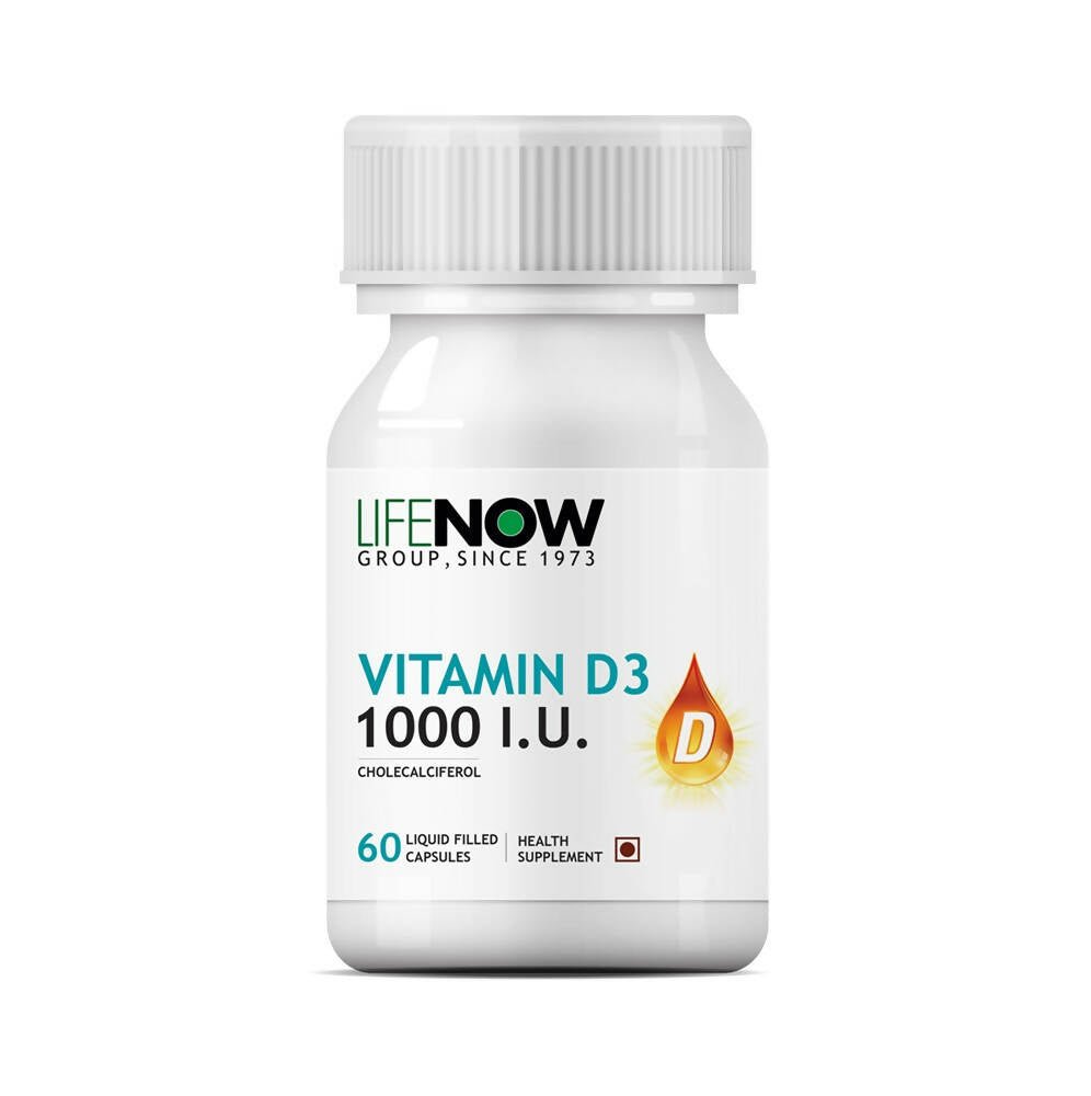 Lifenow Vitamin D3 1000 I.U. Capsules - Grab2buy