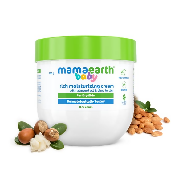 Mamaearth Baby Rich Moisturizing Cream With Almond Oil & Shea Butter - Grab2buy