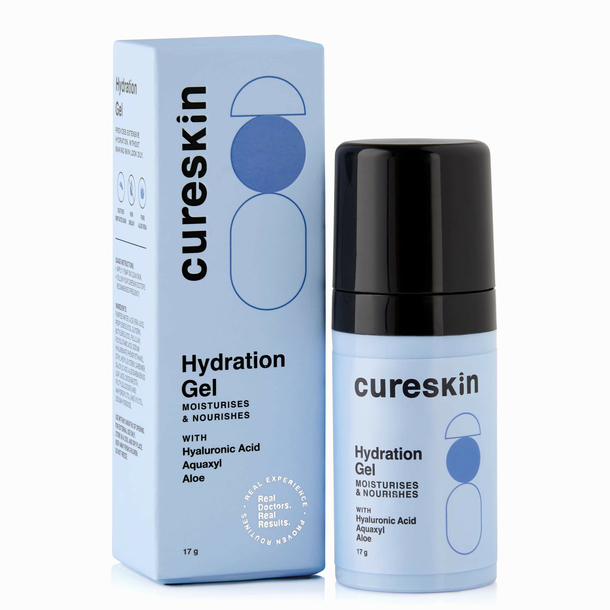 Cureskin Hydration Gel with Hyaluronic Acid, Aquaxyl, Aloe 