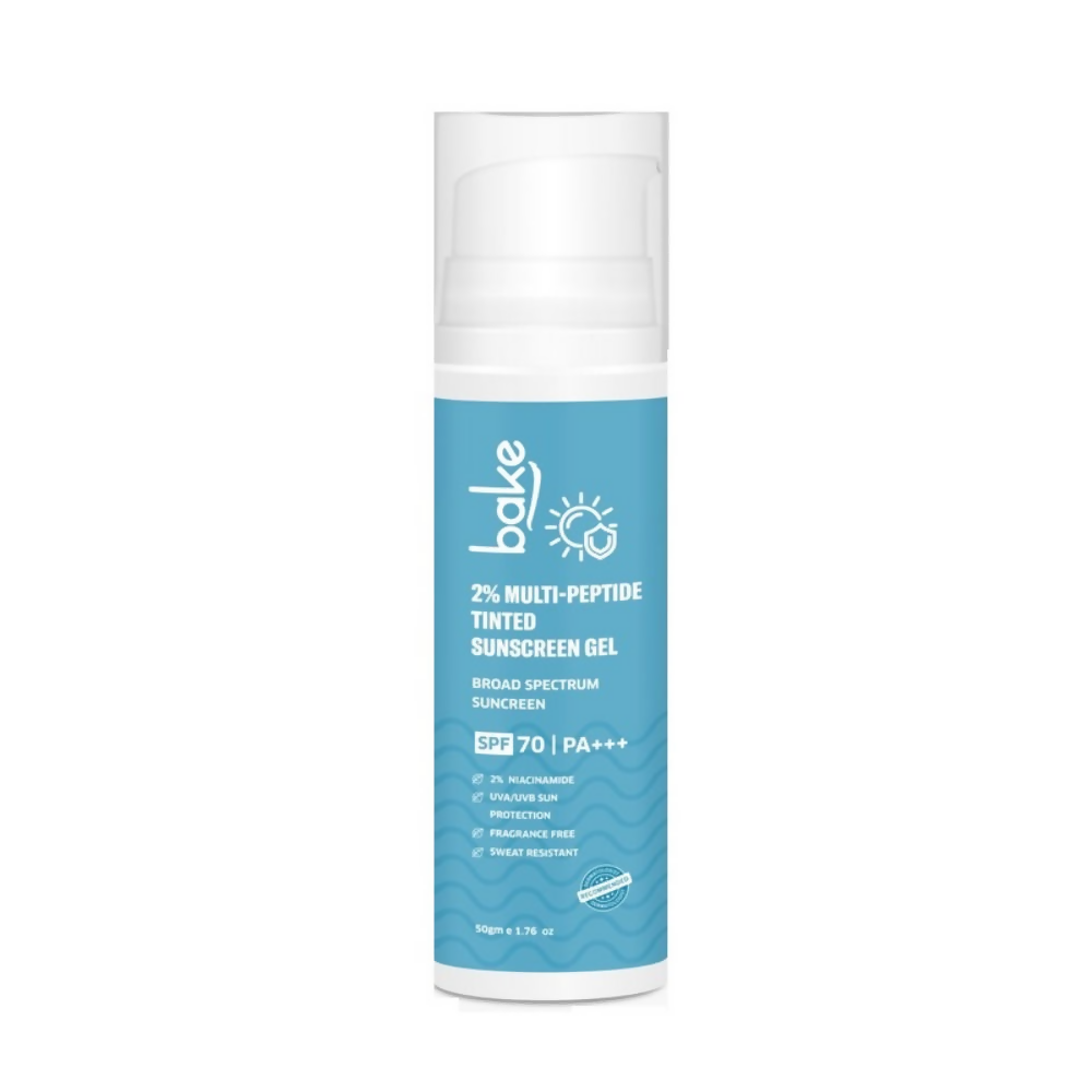 Bake 2% Multi Peptide Tinted Sunscreen Gel SPF 70 PA+++  Grab2Buy Bake Grab2Buy