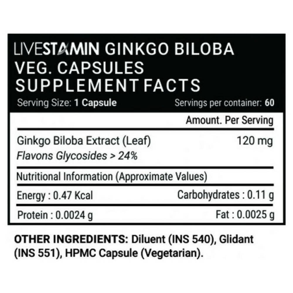 Livestamin Ginkgo Biloba Capsules - Grab2buy