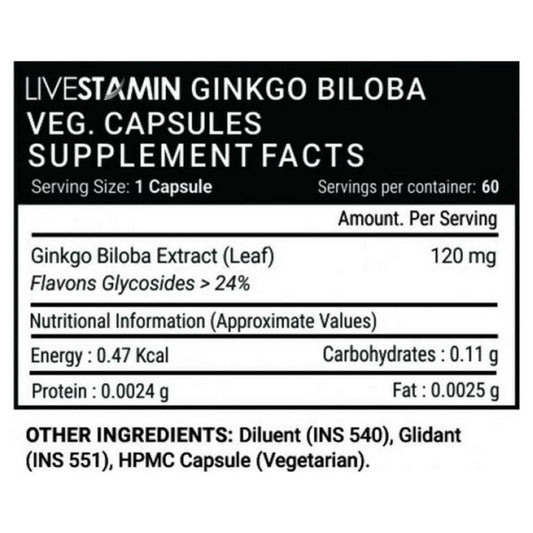 Livestamin Ginkgo Biloba Capsules - Grab2buy
