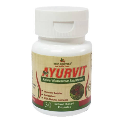 Deep Ayurveda Ayurvit 500mg Veg Capsules - Grab2buy