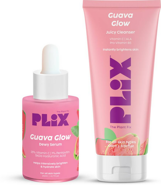 The Plant Fix Plix 23% Vitamin C Guava Face Serum & Vitamin C Guava Juicy Face Wash Combo  Grab2Buy PLIX The Plant Fix Grab2Buy