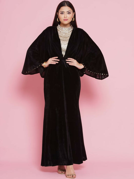 Joban Fashion Black Velvet Gown