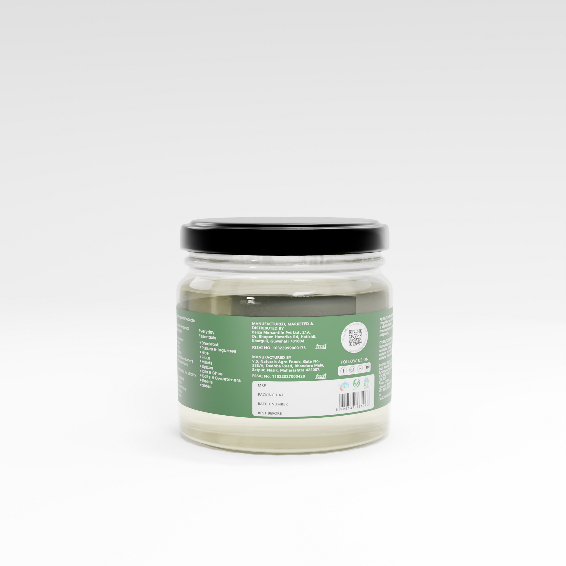 4 - Organic Cold Pressed Coconut Oil - 250ml