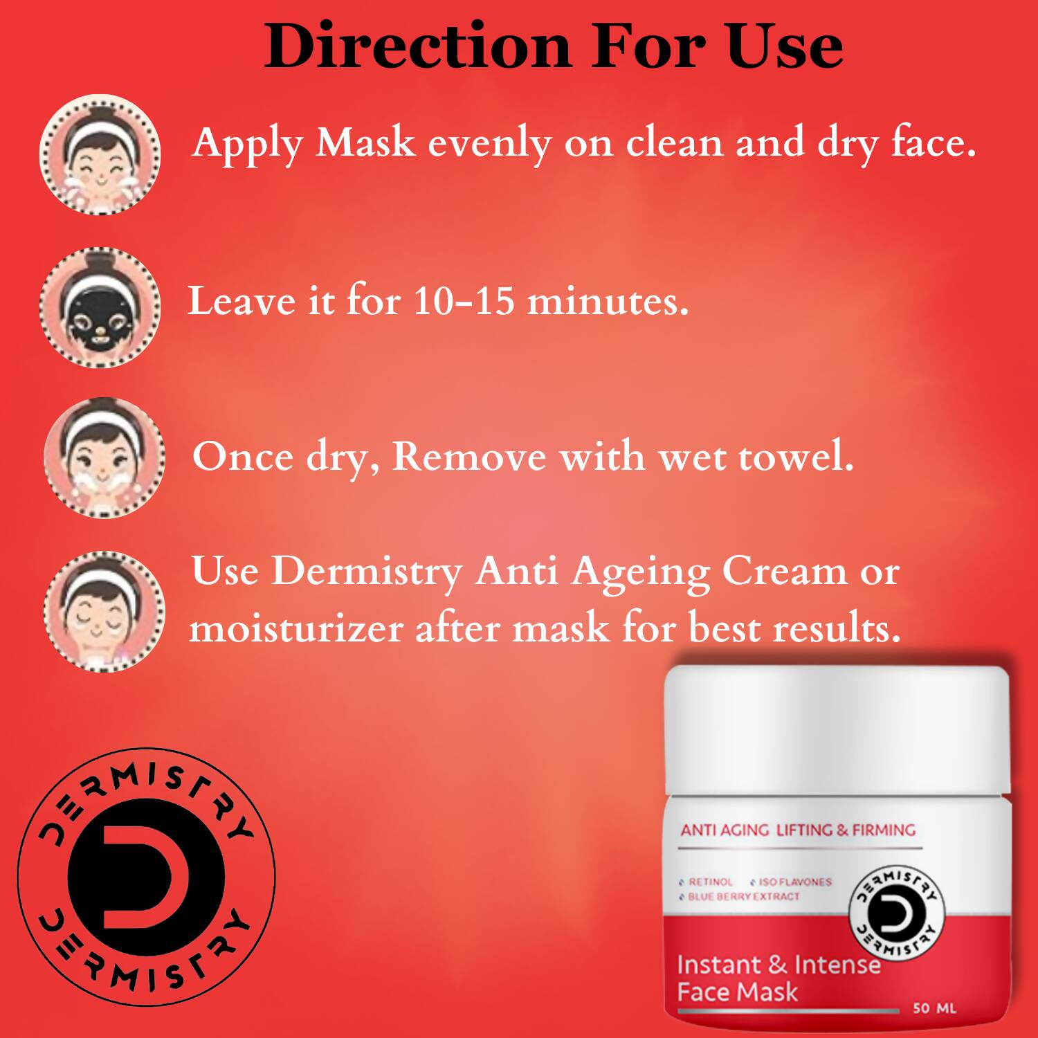 Dermistry Anti Aging Intense Nourishing Night Cream & Instant Intense Face Mask 