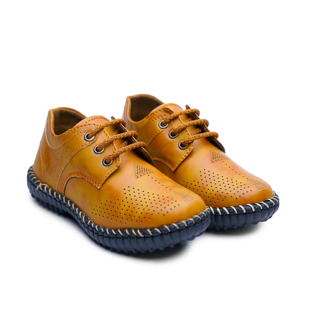 Tiny Bugs Boys Casual Lace Up Shoes - Tan  Grab2Buy Tiny Bugs Grab2Buy