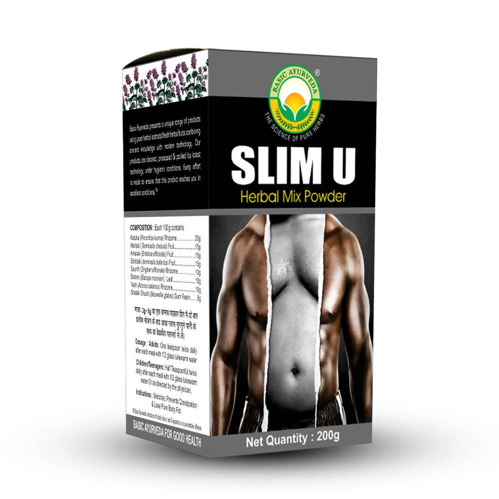 Basic Ayurveda Slim U Herbal Mix Powder  Grab2Buy Basic Ayurveda Grab2Buy