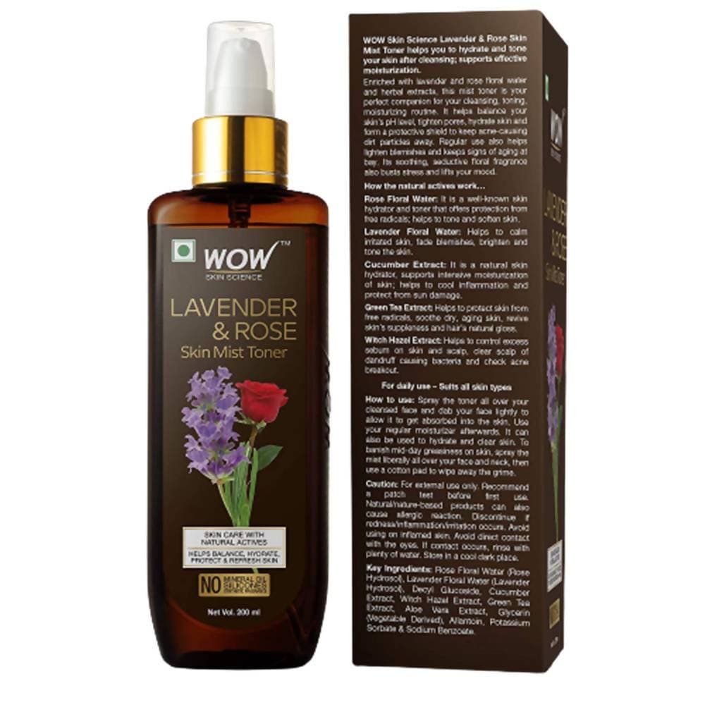 Wow Skin Science Lavender & Rose Skin Mist Toner  Grab2Buy Wow Skin Science Grab2Buy