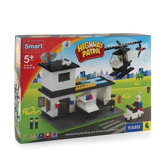 Peacock Highway Patrol Set Building Block Set For Kids - Grab2buy