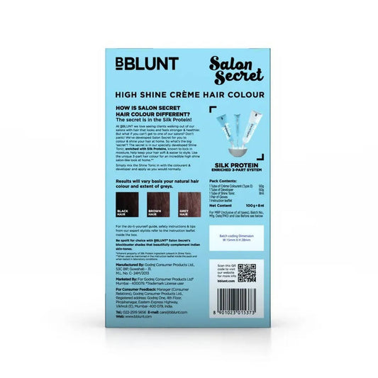 BBlunt Salon Secret High Shine Creme Hair Colour - Mahogany Reddish Brown 4.56