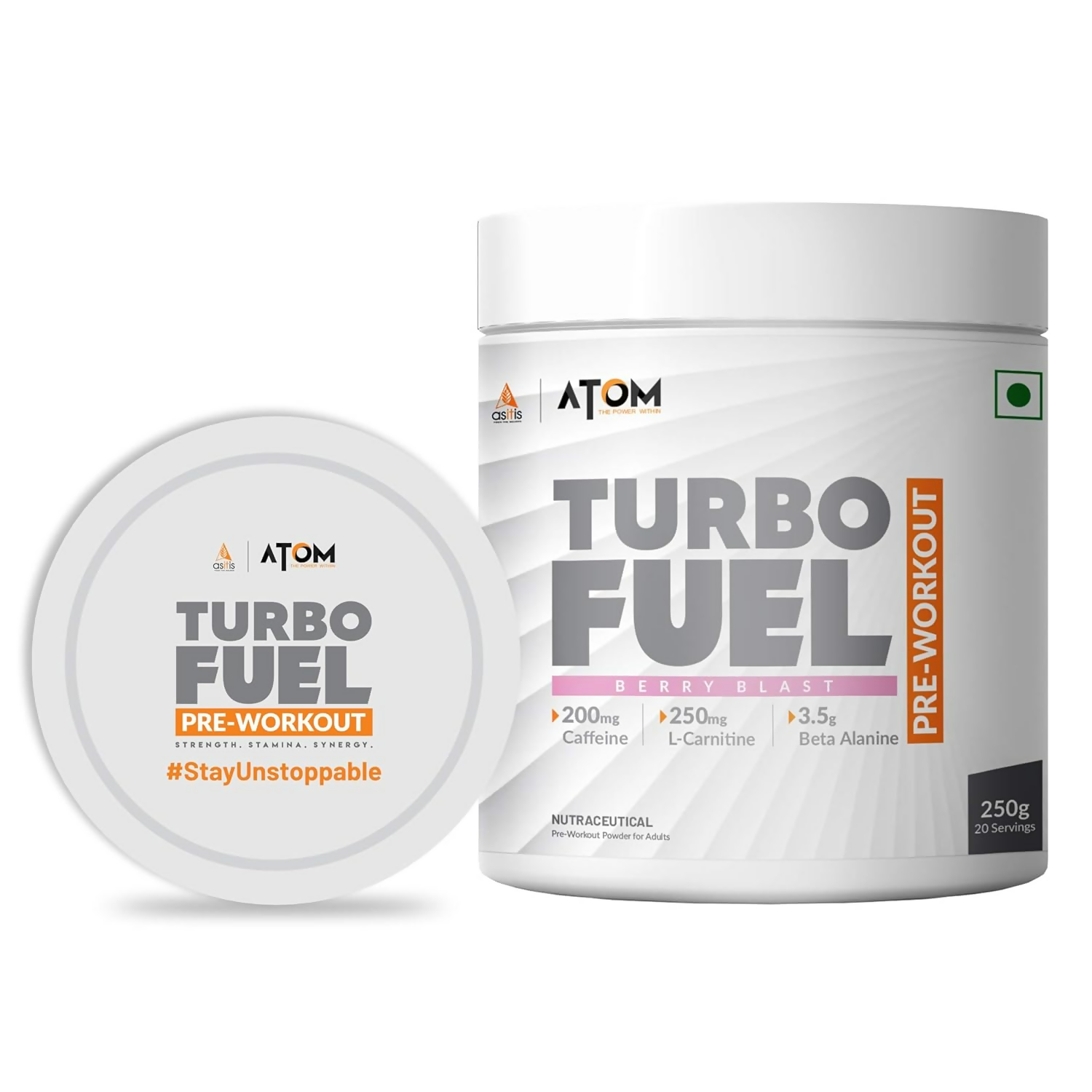 As-It-Is Atom Turbo Fuel Pre-Workout Formula Berry Blast Flavour 