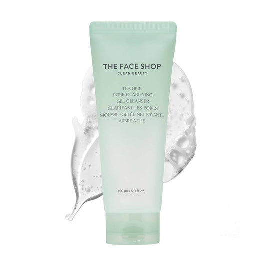 The Face Shop Tea Tree Pore Clarifying Gel Cleanser - Korean Skincare | Swadesiicart