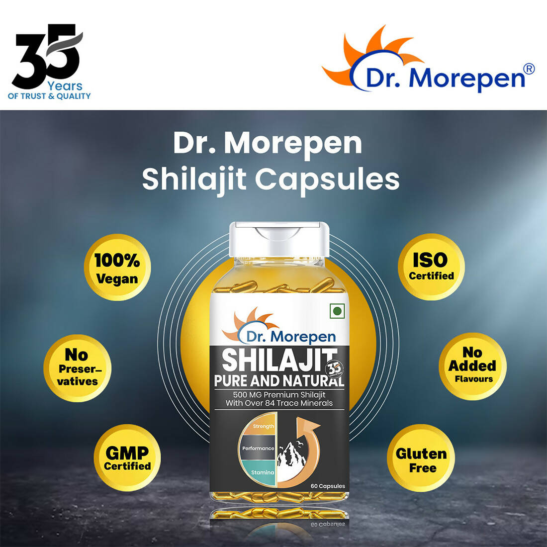 Dr. Morepen Natural & Pure SJ Resin and SJ Capsules Combo 