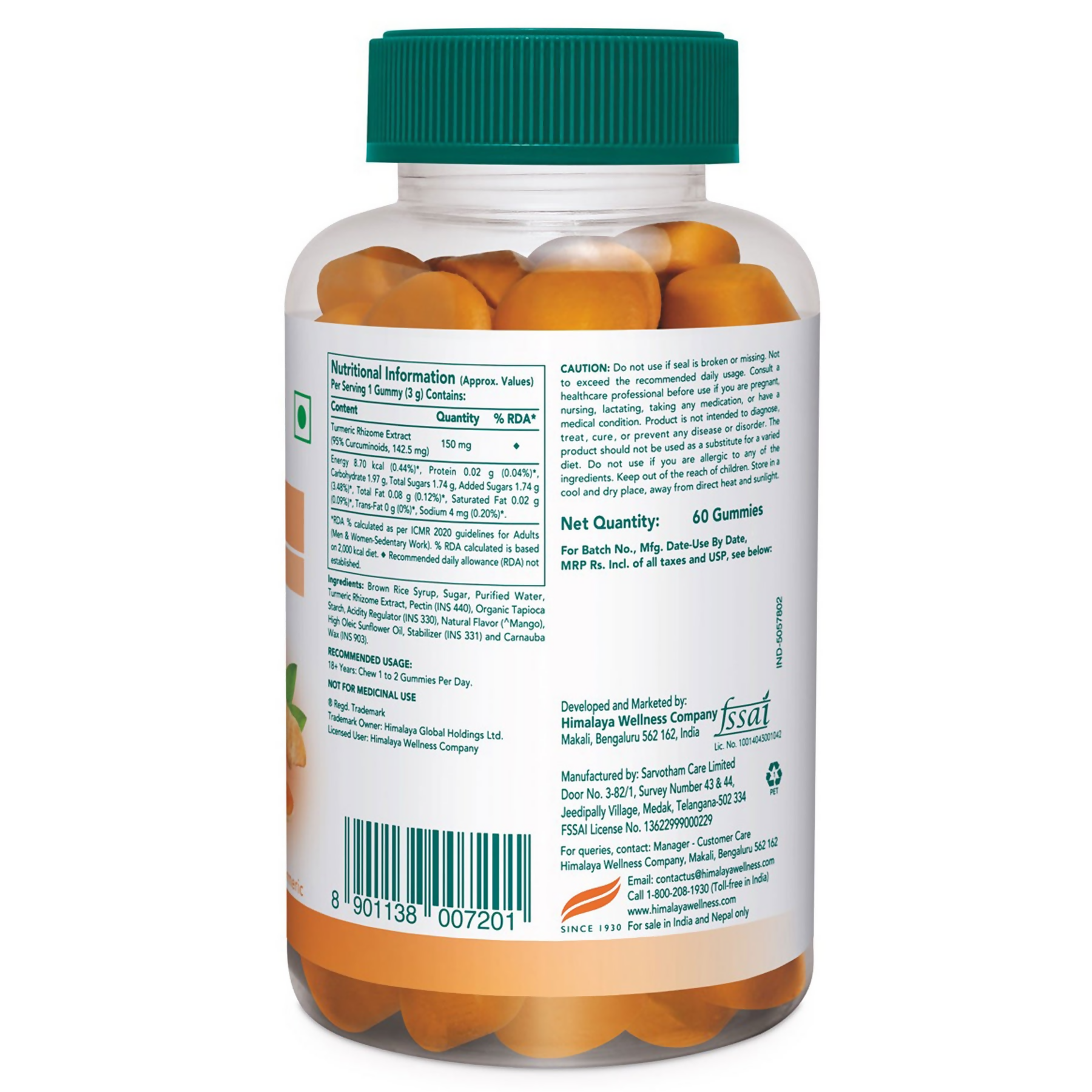 Himalaya Herbals Healthy Turmeric Gummies 