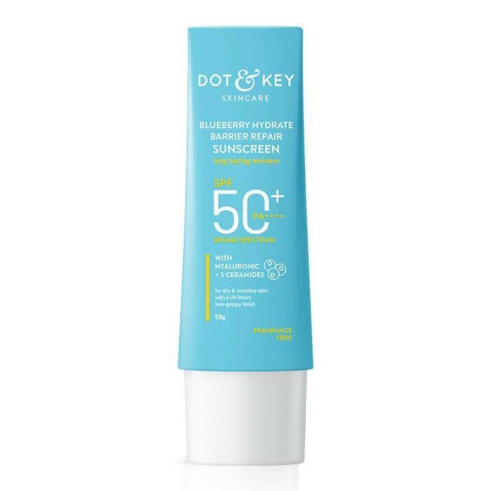 Dot & Key Blueberry Hydrating Barrier Repair Face Sunscreen SPF 50+,PA++++ With Hyaluronic & 5 Ceramides | Grab2Buy