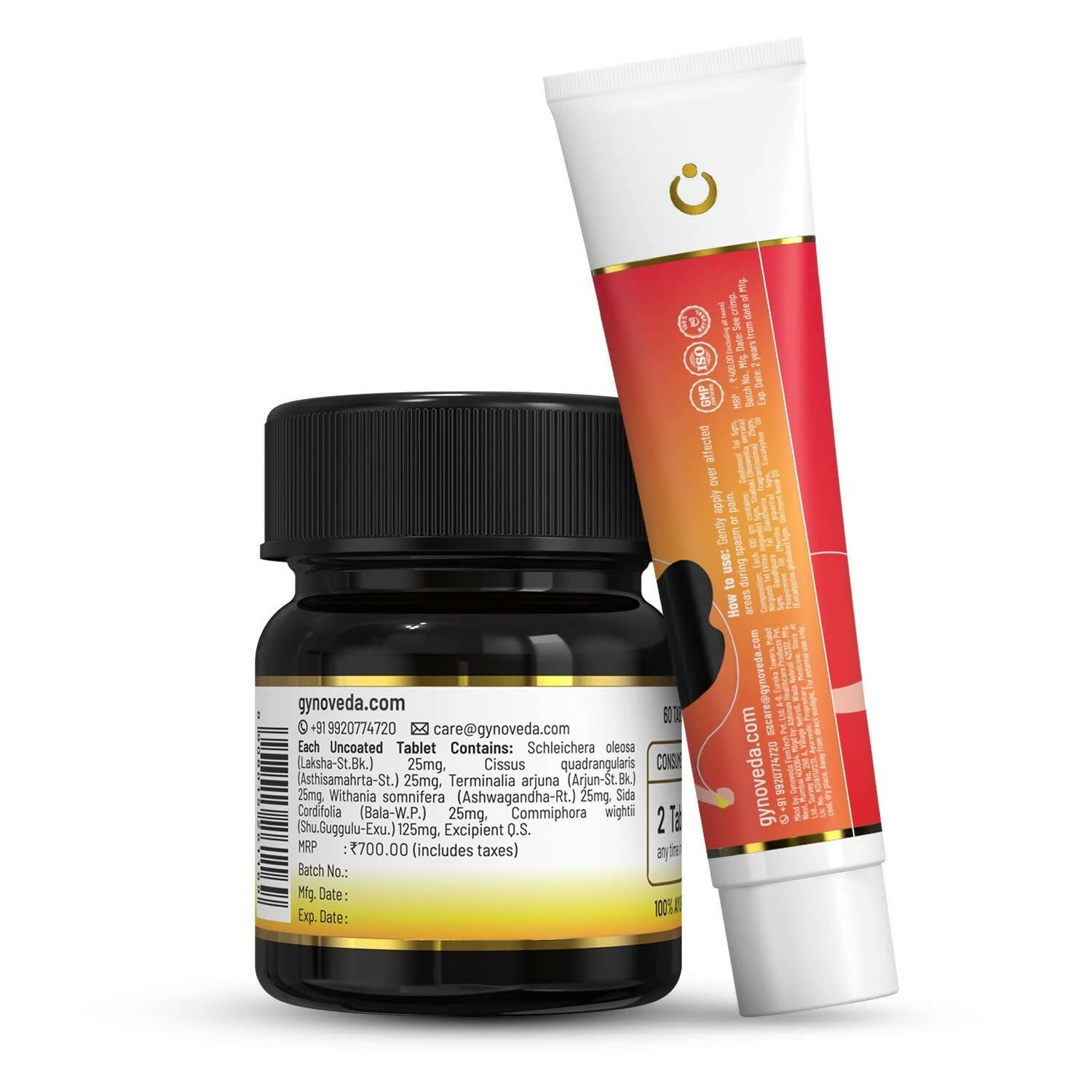 Gynoveda Calcium Vit D3 Tablets & Pain Relief Ointment Combo - Grab2buy