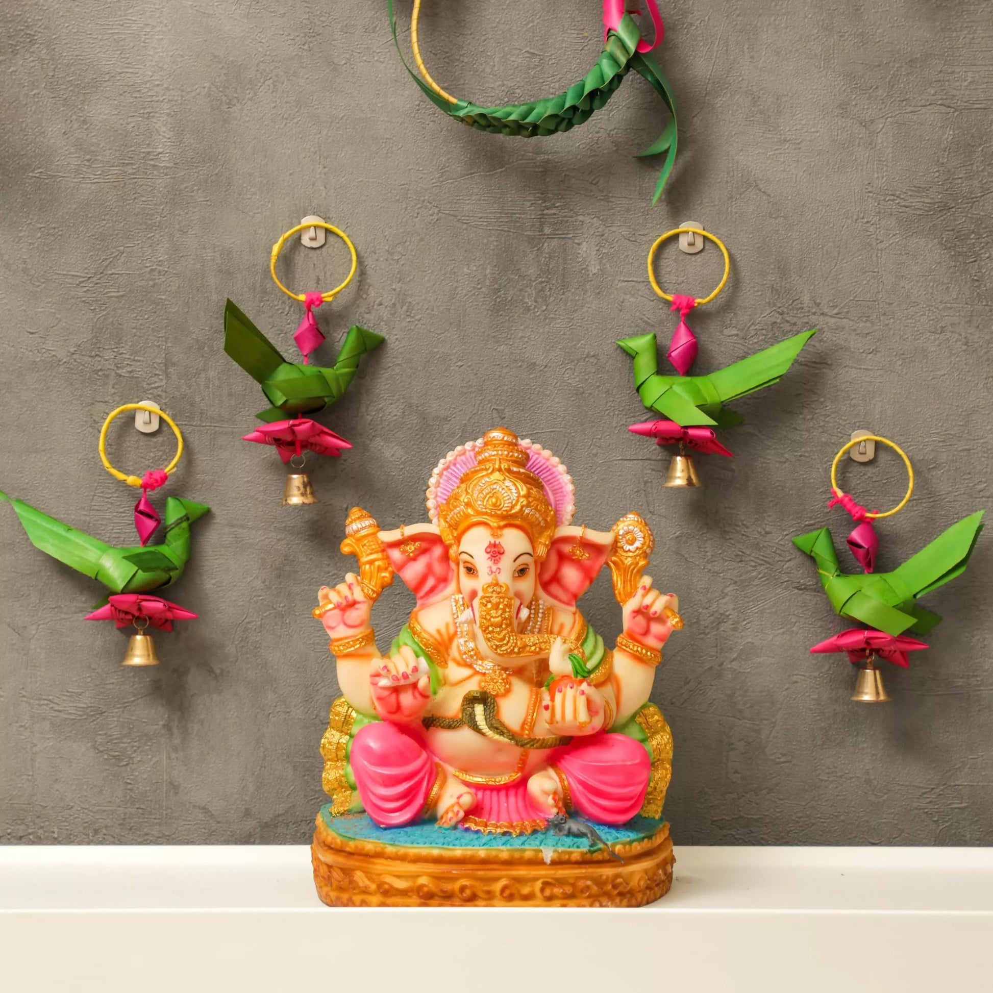 Shuddh Natural Hand Made Palm Leaf Parrot Hanging 