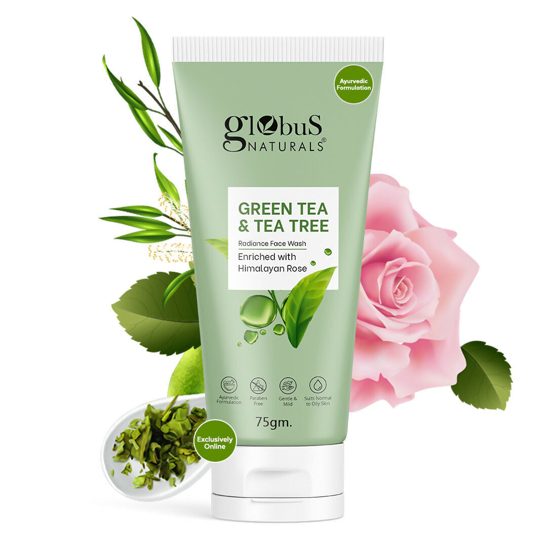 Globus Naturals Green Tea & Tea Tree Face Wash 