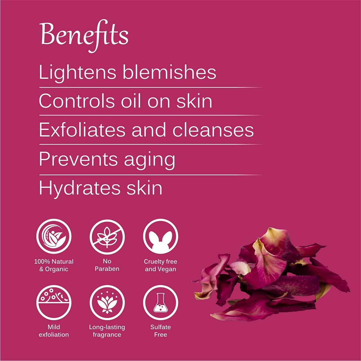 Vedic Naturals Rose Petal Powder Face Pack  Grab2Buy Vedic Naturals Grab2Buy