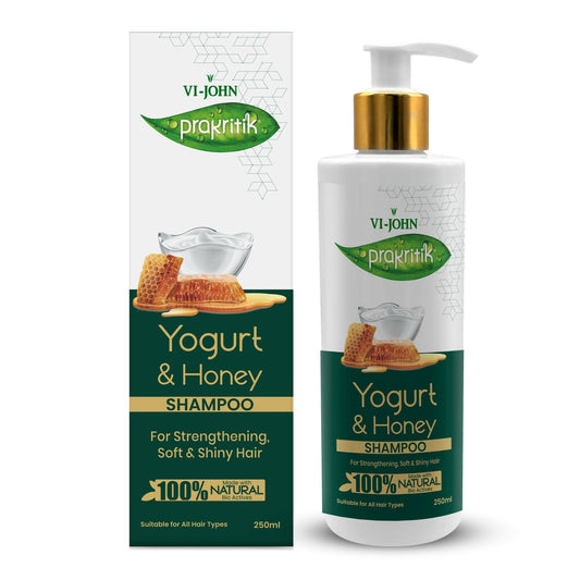 VI-JOHN Prakritik Yogurt & Honey Shampoo Cleanses Scalp, Made With 100% Natural Bio Actives  Grab2Buy VI-JOHN Grab2Buy