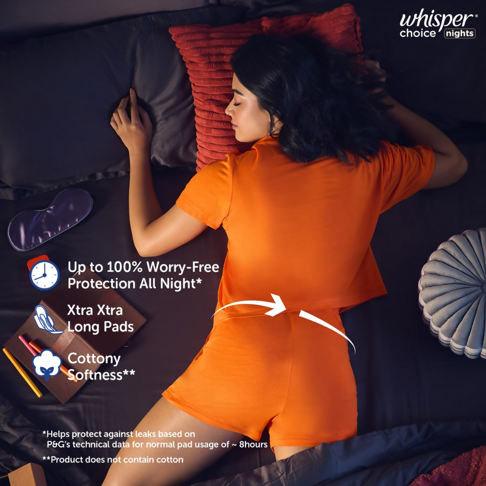Whisper Ultra Overnight Sanitary Pad - XXL Plus  Grab2Buy Whisper Grab2Buy