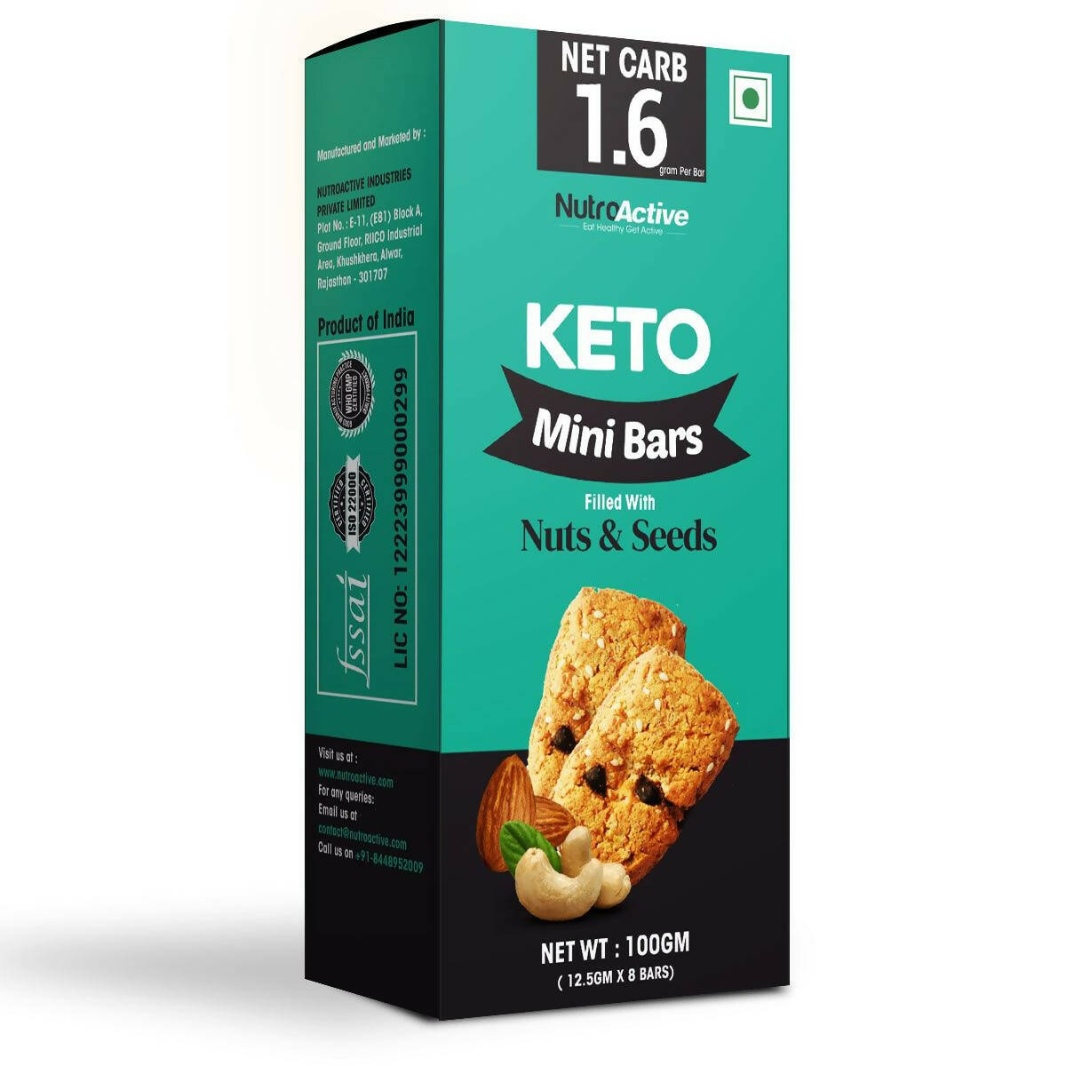 NutroActive Keto Breakfast Mini Bars with Nuts & Seeds - Grab2buy