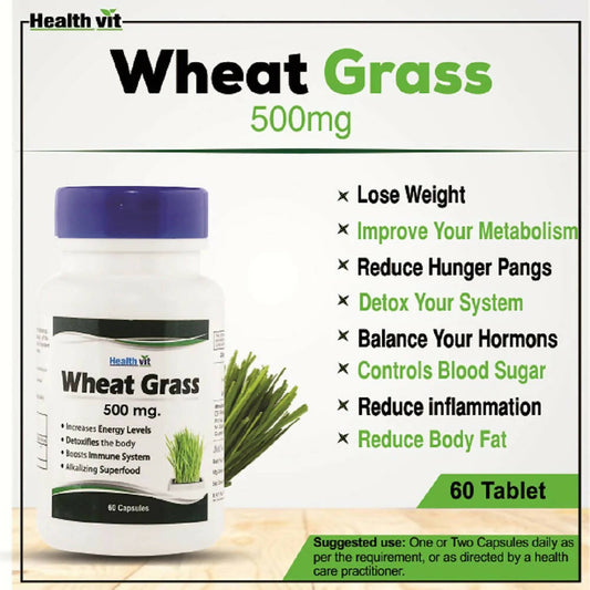 Healthvit Wheat Grass Capsules - Grab2buy