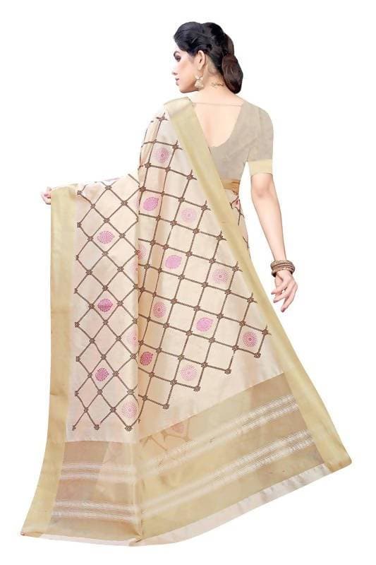 Vamika Weaving Cream Cotton Polyester Silk Grab2Buy (KERALA CHECKS)  Grab2Buy Vamika Grab2Buy
