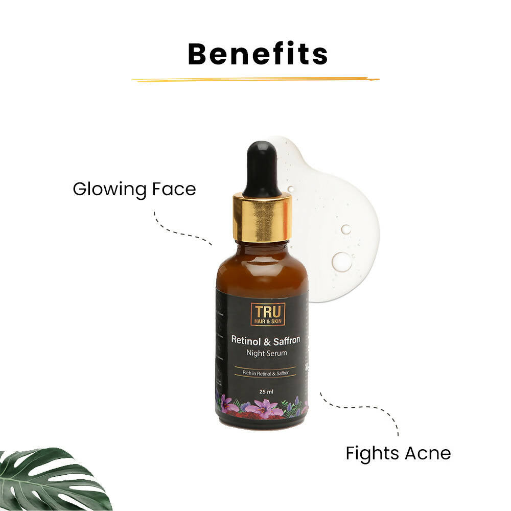Tru Hair & Skin Retinol & Saffron Night Serum  Grab2Buy Tru Hair & Skin Grab2Buy