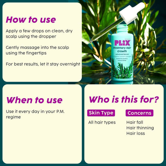 PLIX The Plant Fix Rosemary Advanced Hair Growth Serum - Grab2buy