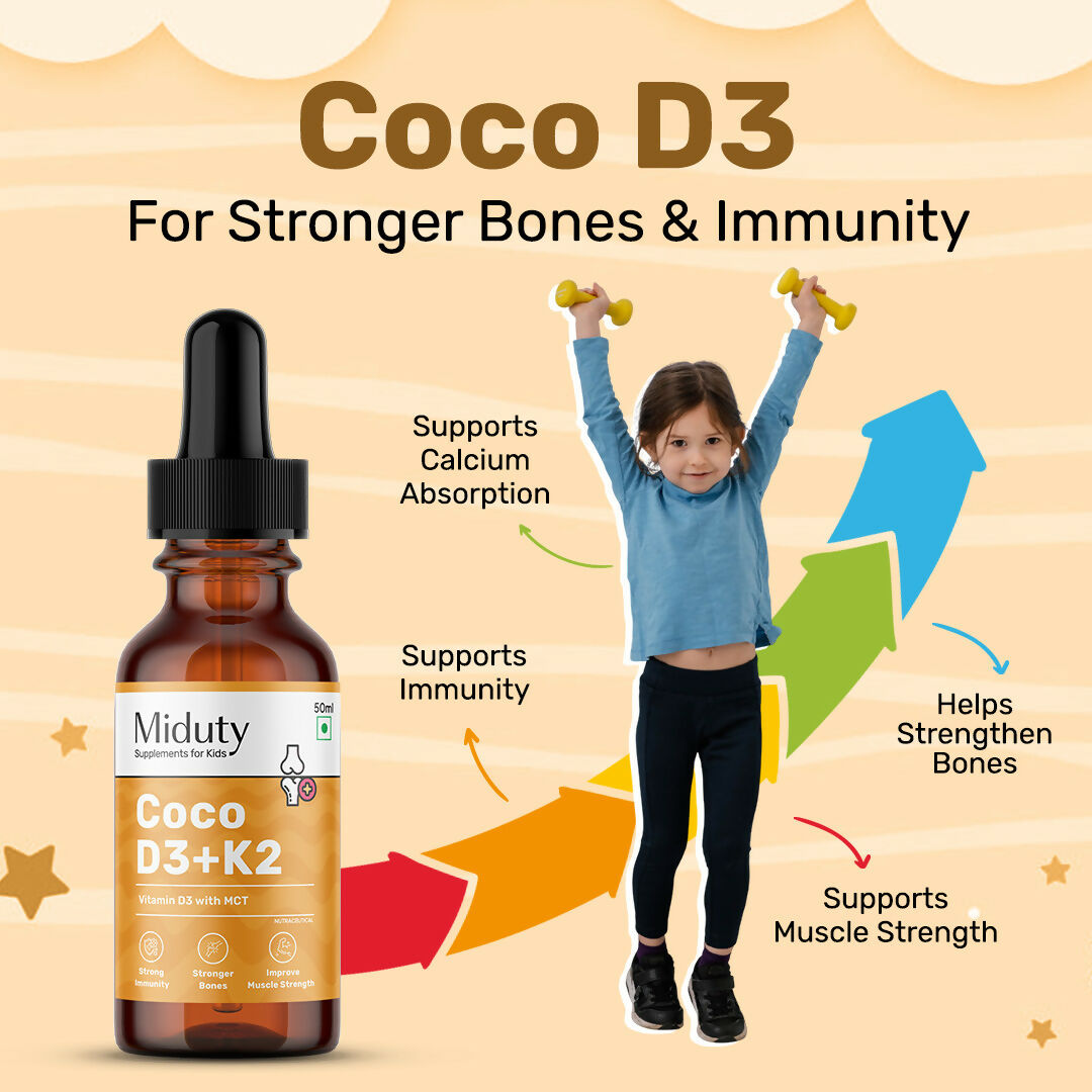 Miduty by Palak Notes Coco D3+K2 Drops For Kids & Babies 