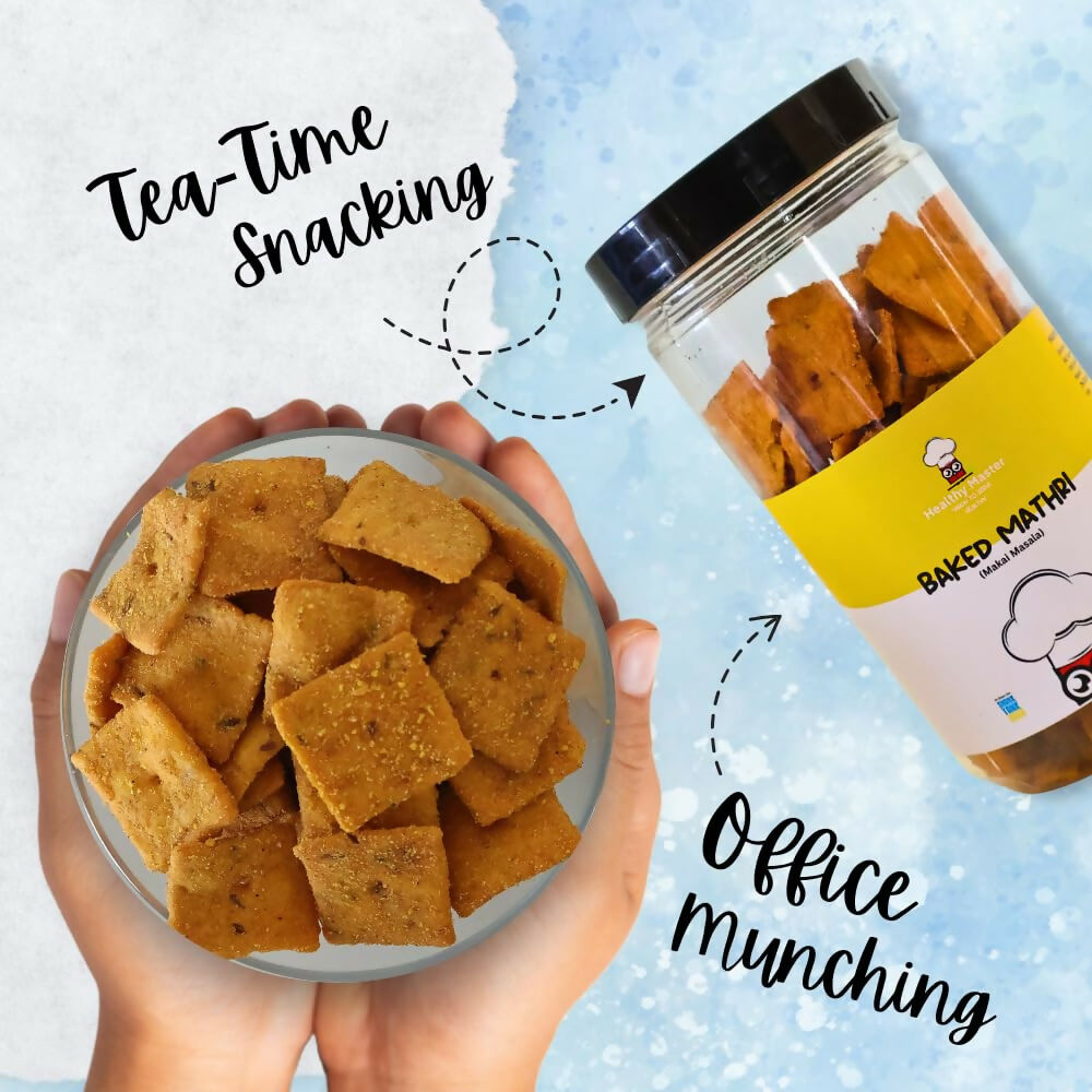 Healthy Master Baked Makai Masala Mathri Healthy Namkeen Snacks 