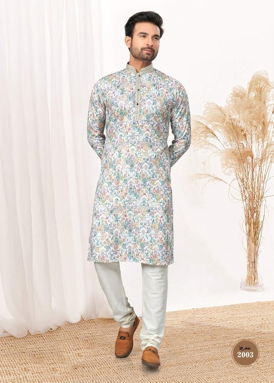 Joban Fashion Men's multicolor Cotton printed Kurta Pyjama set