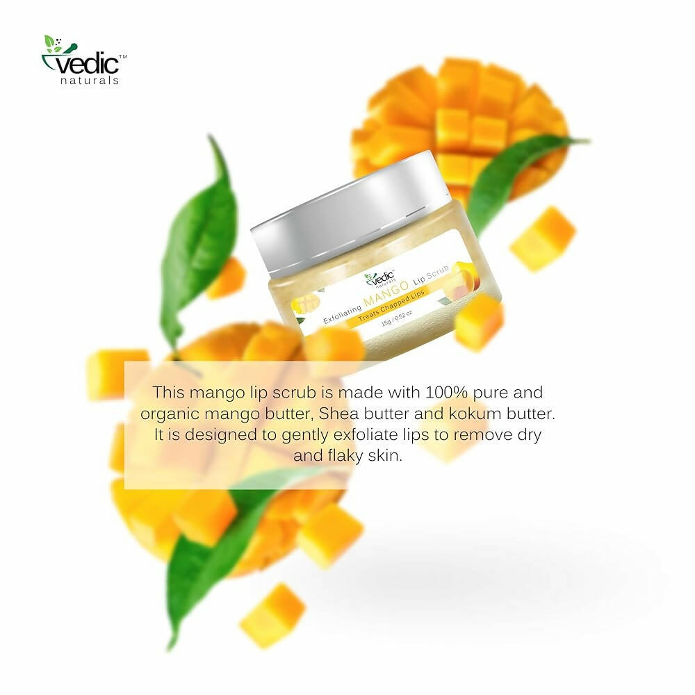 Vedic Naturals Exfoliating Mango Lip Scrub  Grab2Buy Vedic Naturals Grab2Buy