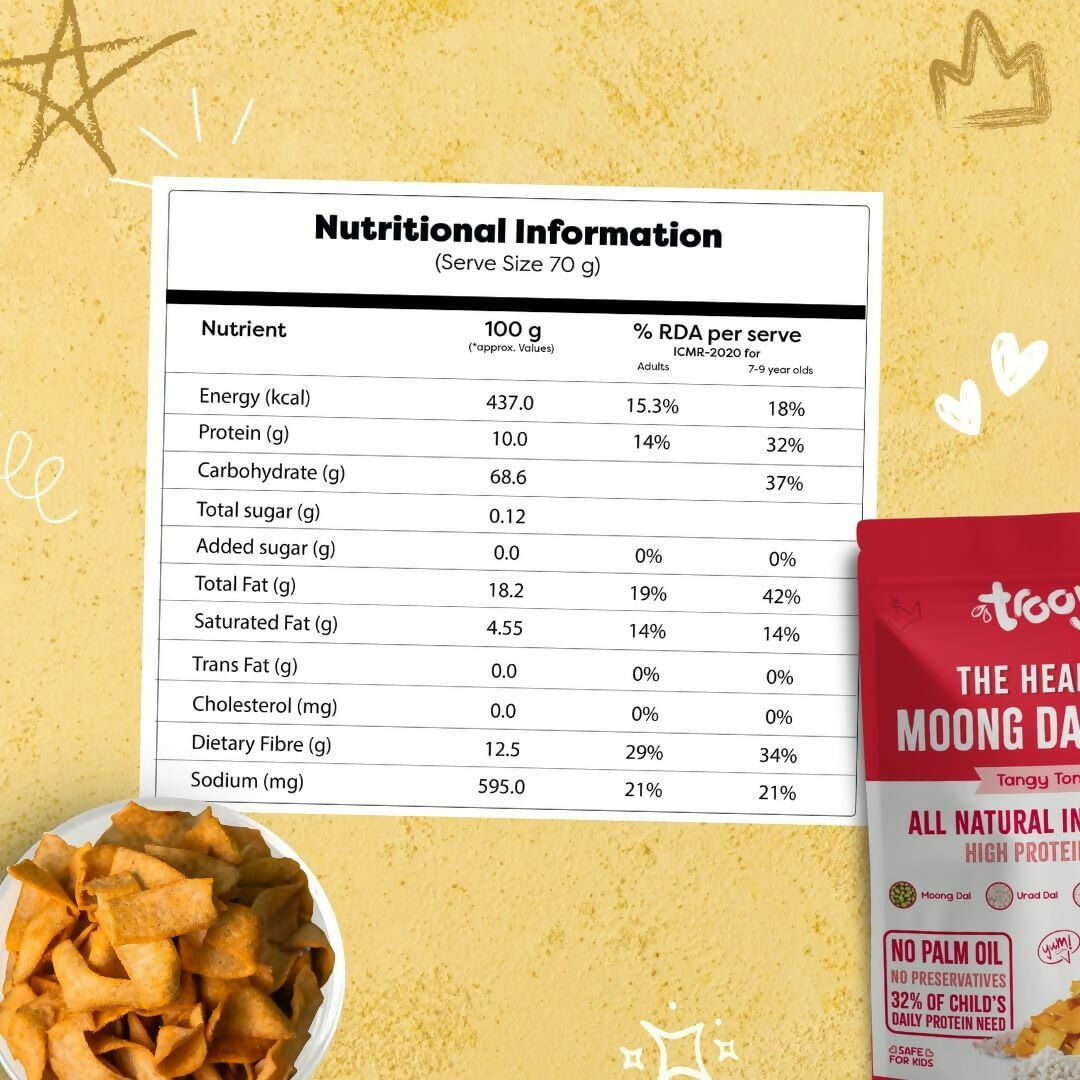 Troovy Healthy Tangy Tomato Moong Dal Chips  Grab2Buy Troovy Grab2Buy
