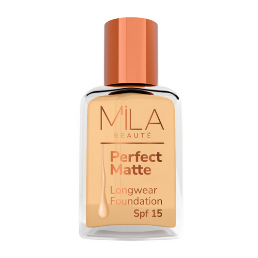 Mila Beaute Perfect Matte Longwear Foundation with SPF 15 & Oil Control Formula - Blush 