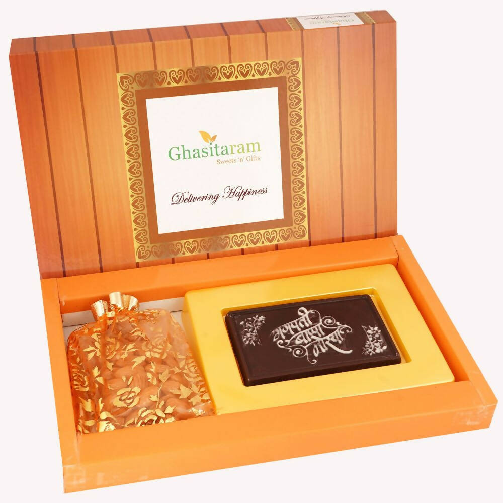Ghasitaram Ganpati Chocolate Bark and Almonds 