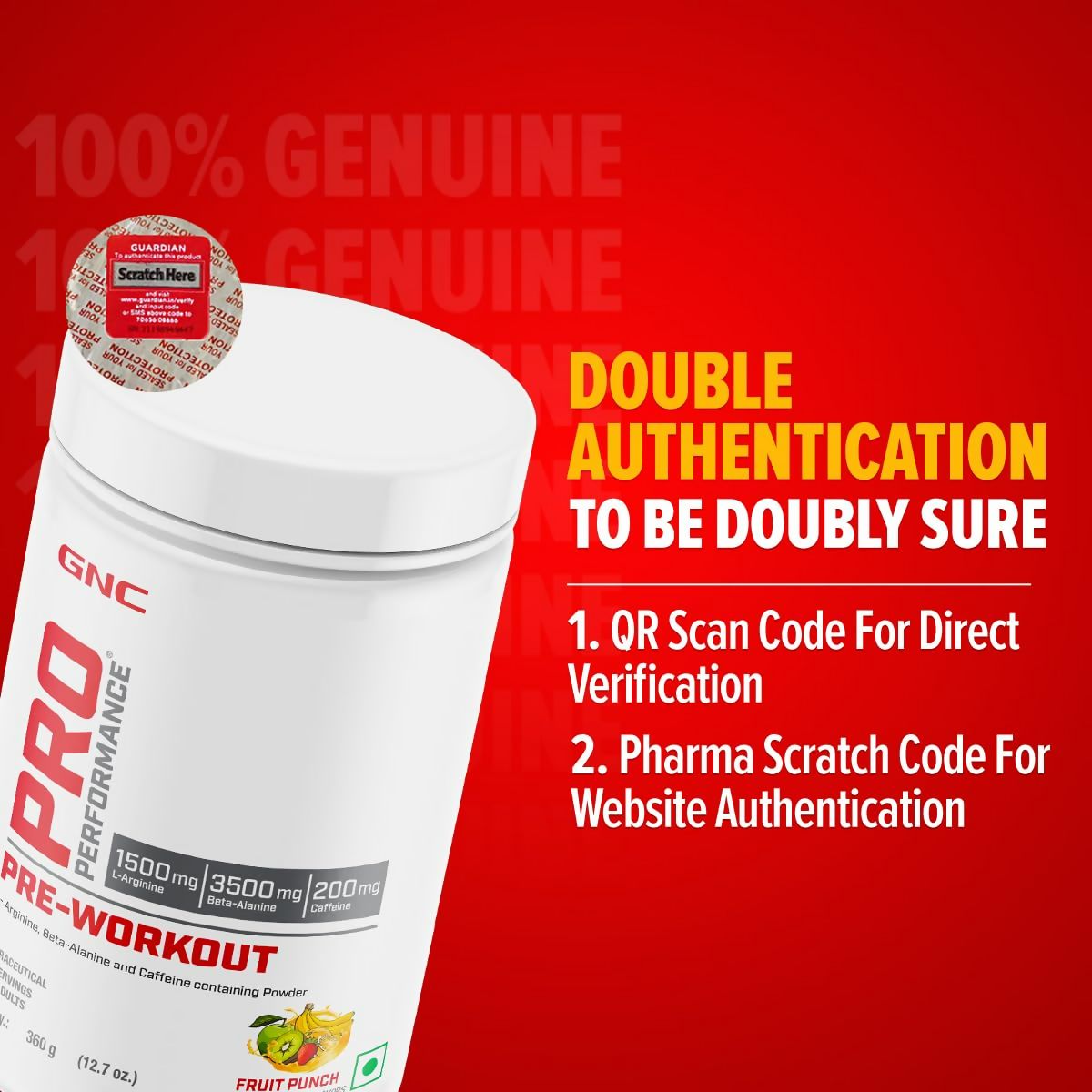 GNC Pro Performance Pre-Workout Fruit Punch 