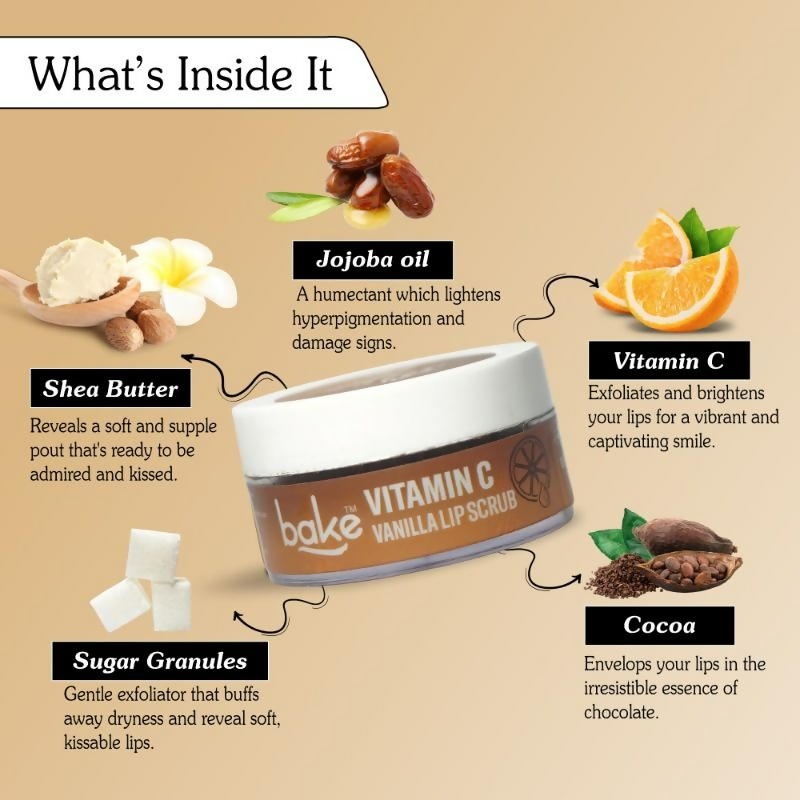 Bake Vitamin C Vanilla Lip Exfoliating & Lightening Scrub 