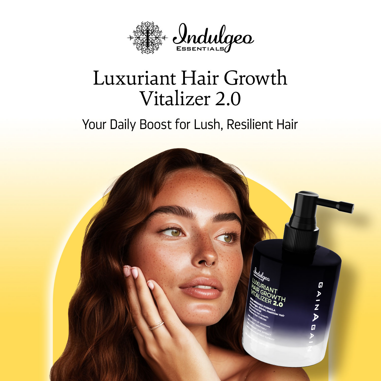 Indulgeo Essentials Luxuriant Hair Vitalizer 2.0 - Non Oily Serum For Hair Growth