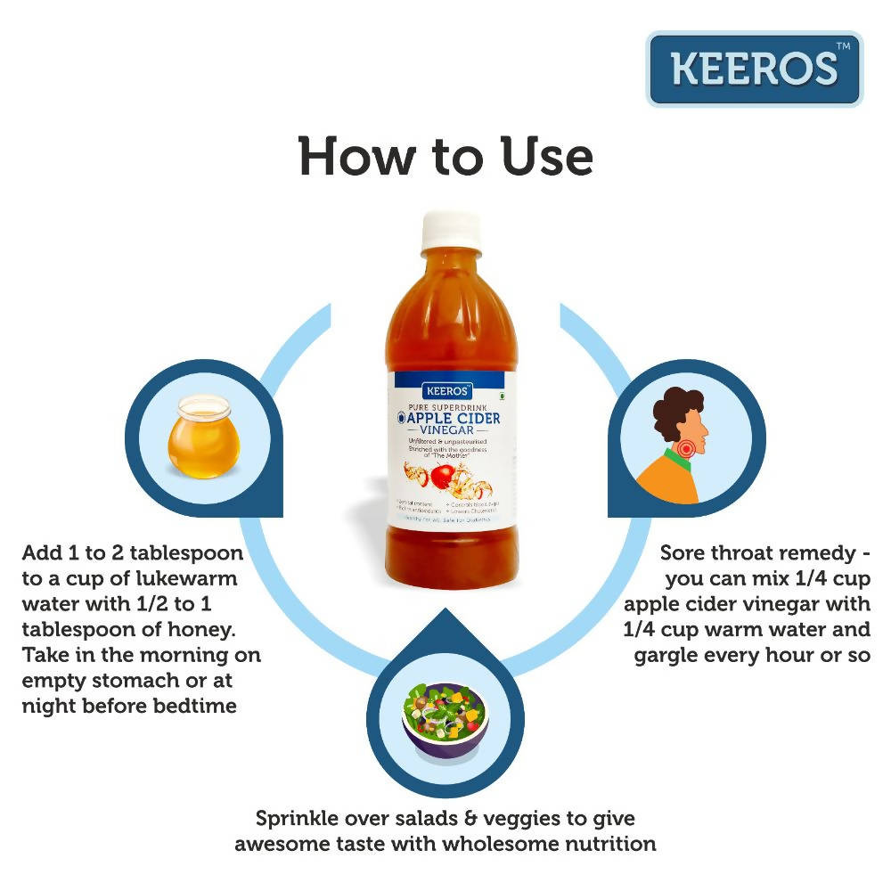 Keeros Apple Cider Vinegar with Mother Vinegar
