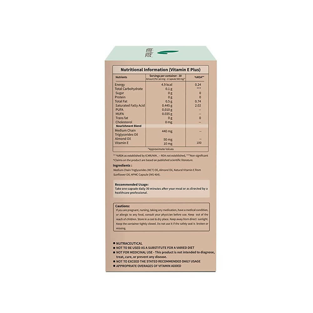 Neuherbs Vitamin E Plus Veg Capsules With Almond Oil - Grab2buy