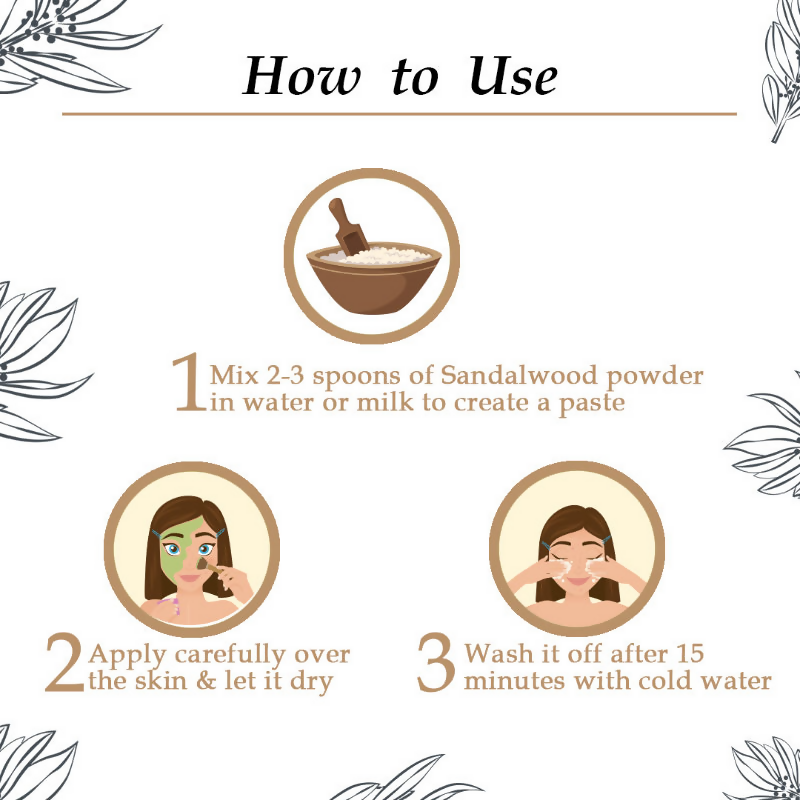 Wild Organic Sandalwood Powder For Skin And Body Pack 